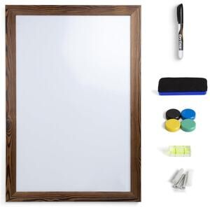 24x36 Magnetic Dry Erase Whiteboard Rustic Wood Frame w/ Accessories